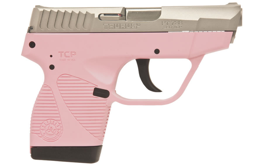 PT-738 TCP 380ACP Compact Pink Pistol with Stainless Slide