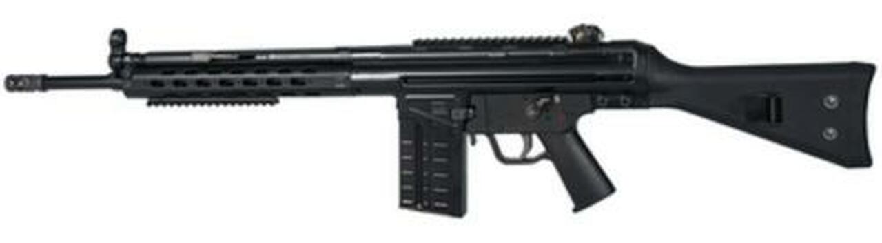 PTR Industries Model PTR 91 FR .308 Win/7.62mm 18″ Match Grade Bull Barrel Threaded 5/8×24 Black Powdercoat Finish Black Polymer Standard Fixed Stock 20rd