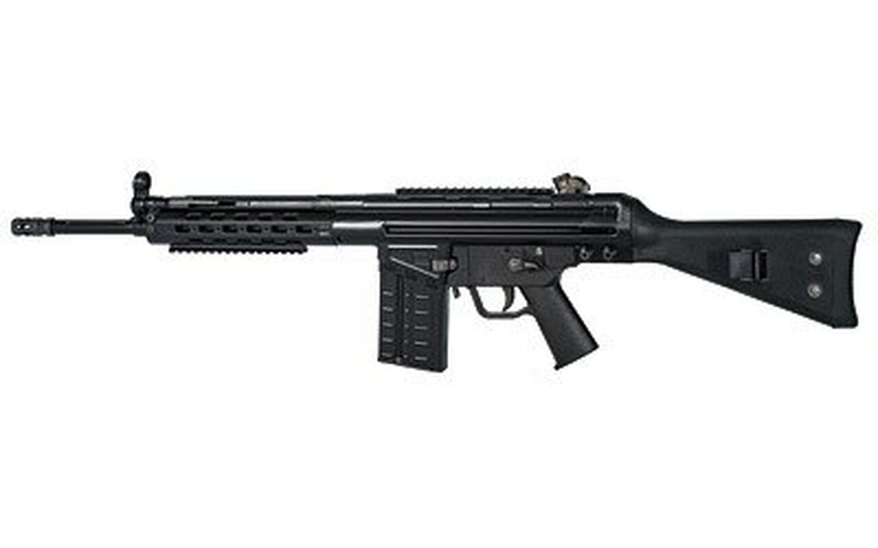 PTR Industries Model PTR 91 SC .308 Win/7.62mm 16″ Match Grade Fluted Bull Barrel Black Powdercoat Finish Black Polymer Standard Fixed Stock 20rd