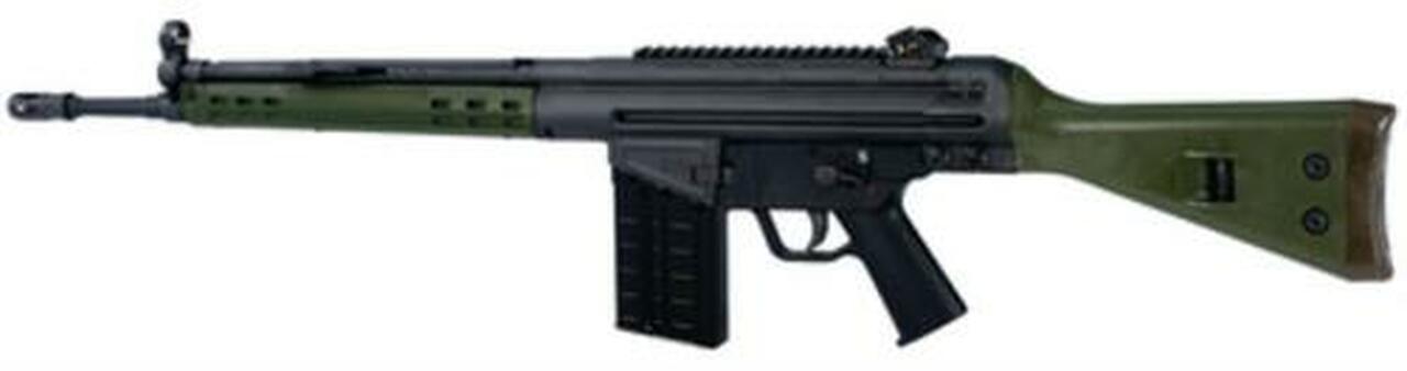 PTR Model 91 G.I. R .308 Win/7.62mm 18″ Match Grade Barrel H&K Profile Tapered Barrel Classic H&K Fixed Polymer Stock Olive Drab Green 20rd