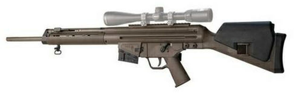 PTR Model MSR Modern Sporting Rifle .308, 18″ Target Barrel, Dark Earth Furniture, Cheek Piece, 5 Rnd Mag