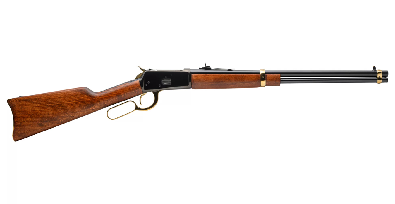 R92 357 Magnum Lever Action Rifle with Brazilian Hardwood Stock and Gold Accents