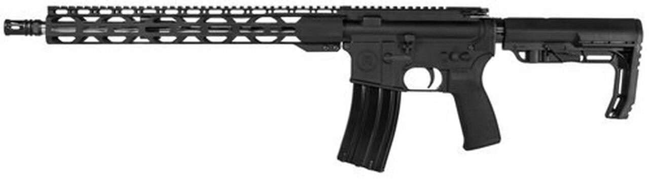 Radical Firearms Forged Mil-Spec Rifle AR, 223 Wylde, 16″ Barrel, 1:8 Twist, HBAR Contour, Black, B5 Bravo Stock, B5 Type 23 Pistol Grip, A2 Flash Hider, 30Rd, 1 Magazine, 15″ RPR M-Lok Handguard