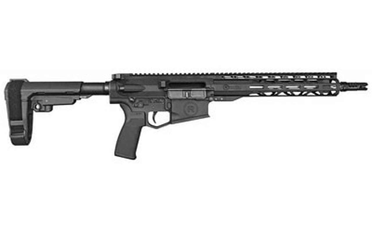 Radical Firearms RF-10 Pistol 308 Win, 12.50″ Barrel, SBA3 Pistol Brace, M-Lok, Black/Stainless, 20rd