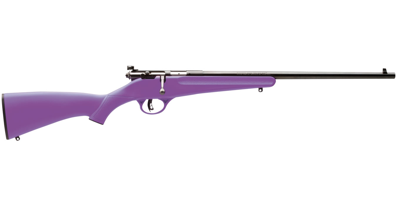 Rascal Youth 22 Cal Bolt-Action Rimfire Rifle with Purple Stock