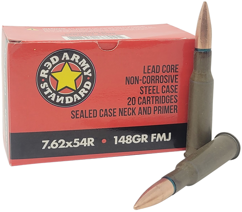 Red Army Standard 7.62x54mm Russian, 148gr, Full Metal Jacket, 20rd Box