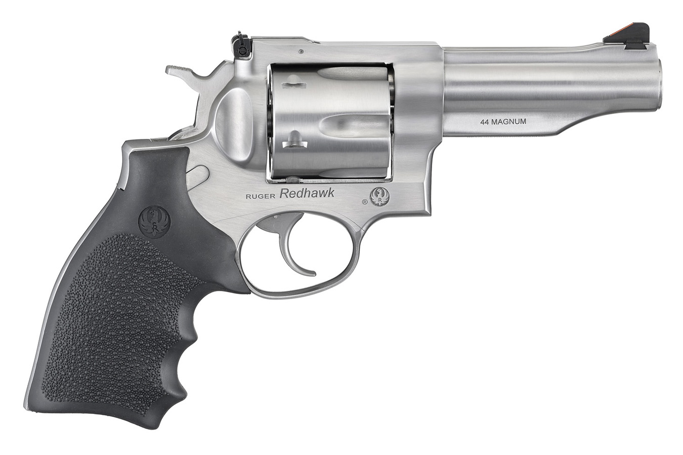 Redhawk 44 Rem Mag Satin Stainless Revolver with Hogue Monogrip