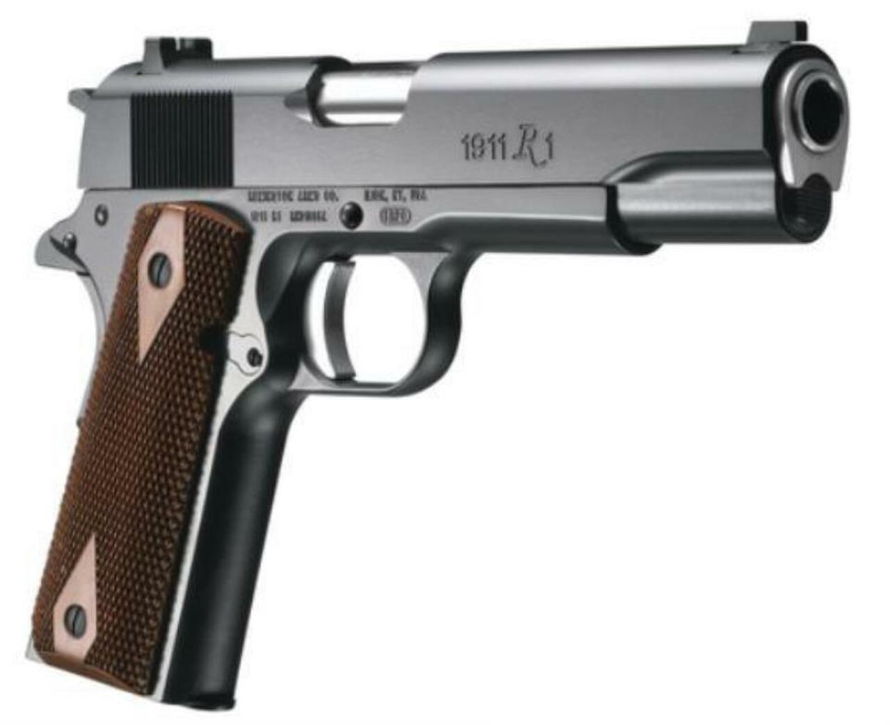 Remington 1911 Model R1 45 ACP, 5″ Barrel, Walnut Grips, 7rd Mag