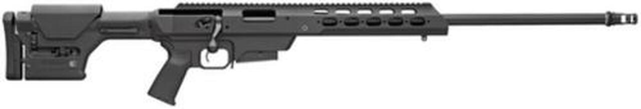 Remington 700, Bolt Action, 338 Lapua, 26″ Barrel, AAC 51T Muzzle Brake, Black, PRS Stock, MDT TAC21 Tactical Chassis