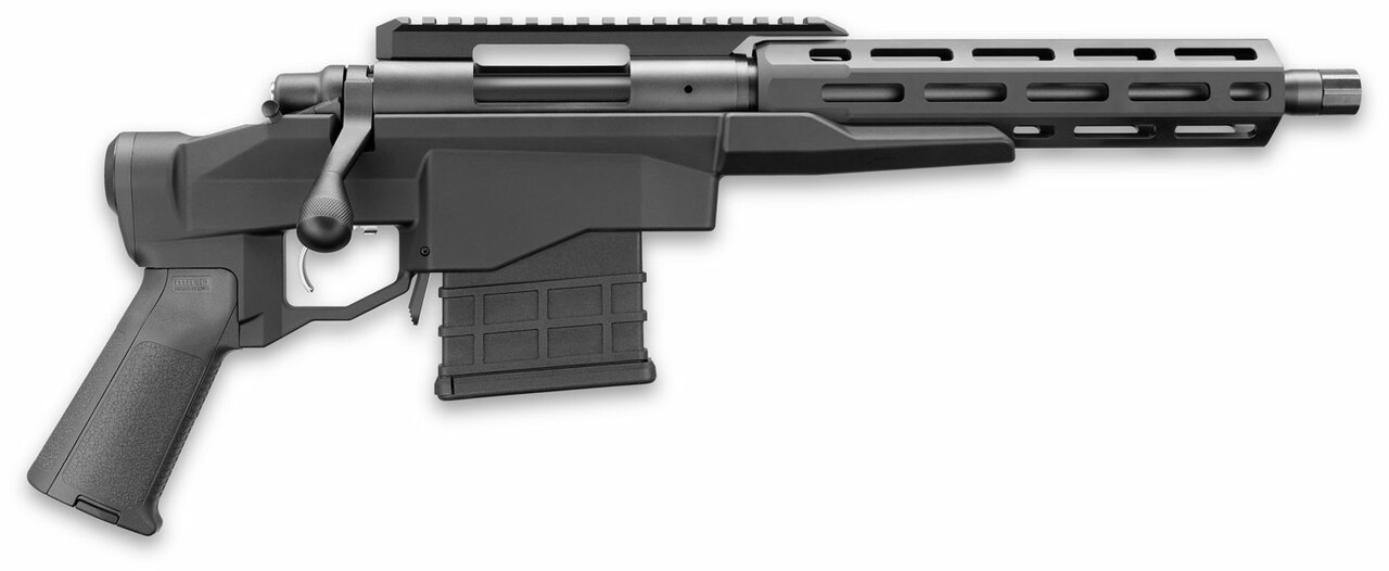 Remington 700-CP, Bolt, 308 Winchester, 12.5″ Barrel, Alloy, Black, 10Rd, Threaded, M-Lok, Thumb Safety, Pistol Brace Included