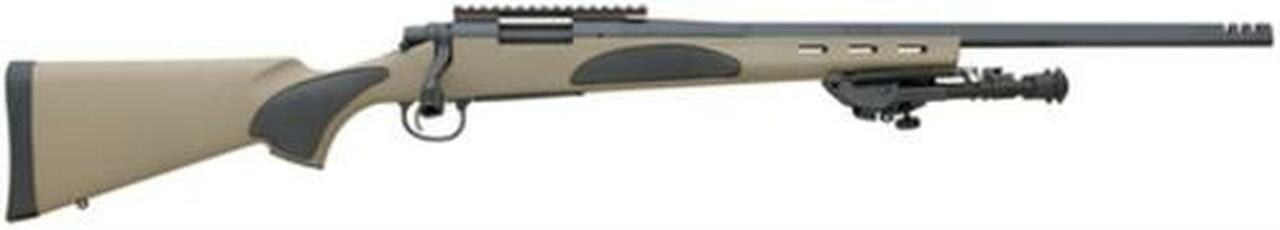 Remington 700 VTR, Bolt Action, 223 Remington, 22″ Barrel, Black, Flat Dark Earth Synthetic Stock, Bi-Pod, 5Rd