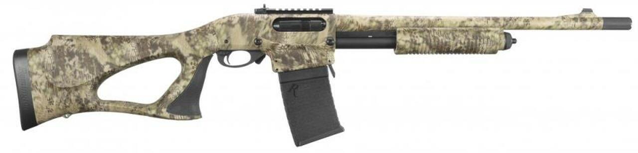 Remington 870 DM Predator 18″ Barrel, 6 rd & 3 rd. mag, Kryptek Camo, Shur-shot stock; Trulock Chokes