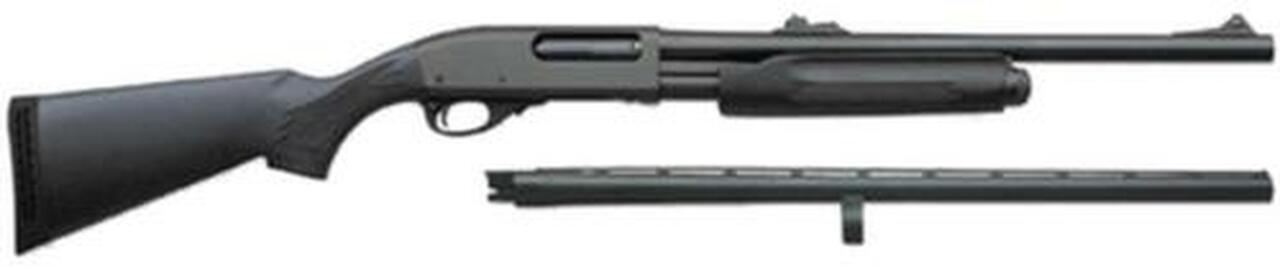 Remington 870 Express Synthetic Youth Combo, Pump, 20 Ga, 3″ Chamber, 20″ & 21″ Barrels, Black, Synthetic Stock, 4Rd