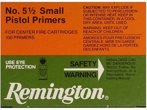 Remington Centerfire Primers 5-1/2 Small Pistol, 500rd Box