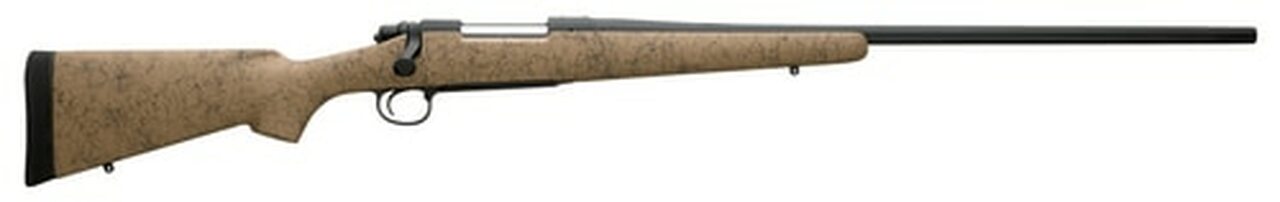 Remington Custom Shop North American . 375 H&H, 24″ Barrel, Tan Stock /w Black Webbing