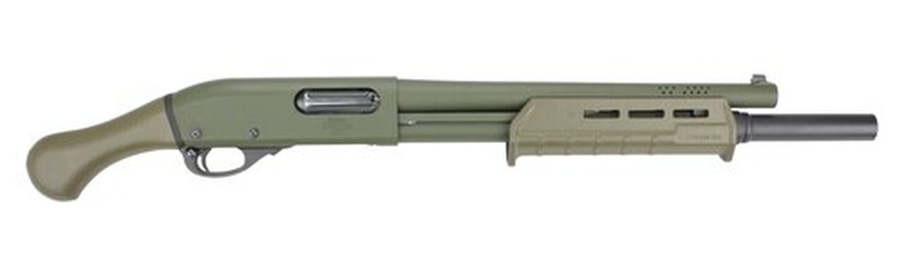 Remington Custom Shop Tac-14 DEMO, 12 Ga, 14″ Ported, Ext. Mag Tube, OD Green/FDE, Demo Model