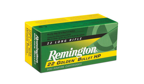 Remington Golden Bullet 22 LR, 40gr, High Velocity, 500rd Box