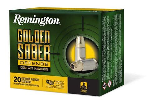 Remington Golden Saber Defense Compact 10mm, 180gr, BJHP, 20Bx/25Cs