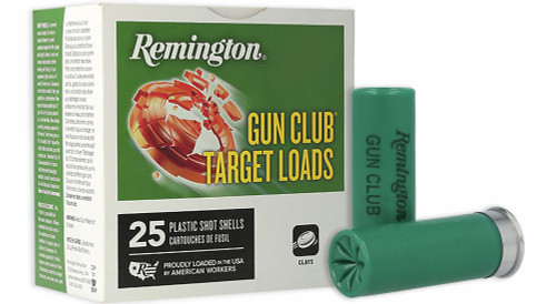 Remington GUN Club Target Loads 12 Ga, 2.75″, 1 1/8 oz, 8 Shot, 250rd Case