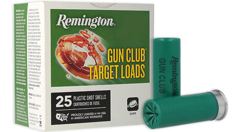 Remington Gun Club Target Loads 12 Ga, 2.75″, 1 oz, 8 Shot, 250rd Case