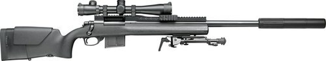 Remington M24 A2 SWS 308/7.62, 24″ Barrel, H-S Precision Adjustable Stock, Powder Coat Stainless Steel, 4rd