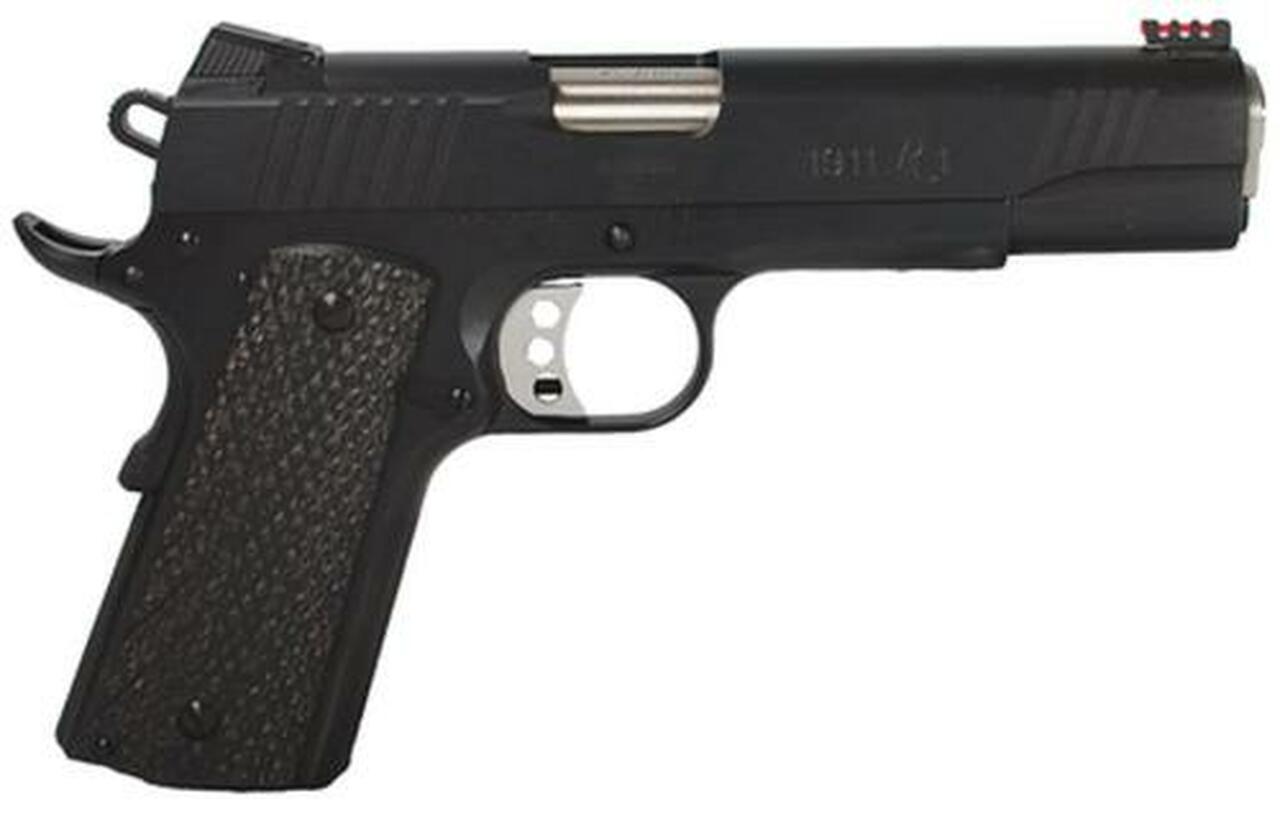 REMINGTON MODEL 1911 R1 ENHANCED 45 ACP FIBER OPTIC SIGHT GRAY LAMINATE GRIPS