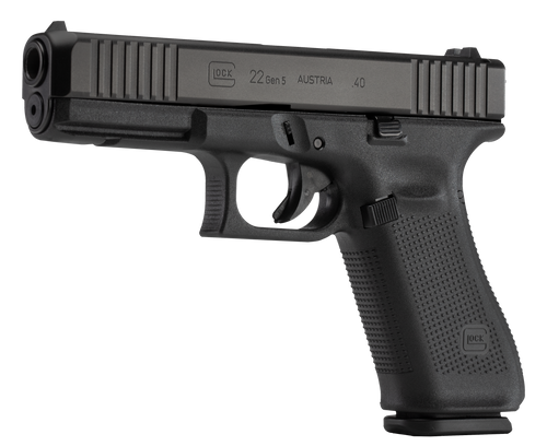 RENTAL Glock G22 Gen 5 40 Smith and Wesson, 4.49″ Barrel, Black, 15rd