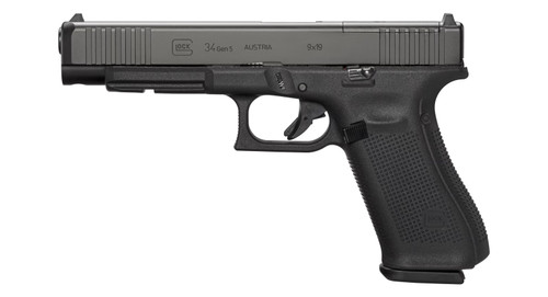 RENTAL Glock G34 Gen 5 MOS 9mm, 5.31″ Barrel, Black, 17rd