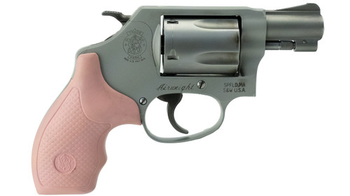 RENTAL Smith & Wesson Model 637 38 Special +P, 1.9″ Barrel, Pink Rubber Grips, 5rd