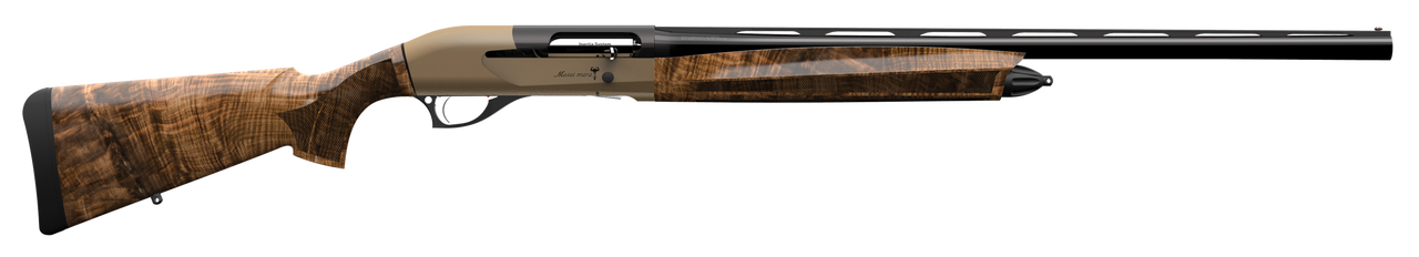 Retay Masai Mara Upland Inertia Plus 12 Ga, 28″ Barrel, 3″, Bronze Pure Cerakote Receiver Oiled Turkish Walnut Fixed Swivel Studs Stock , 4rd