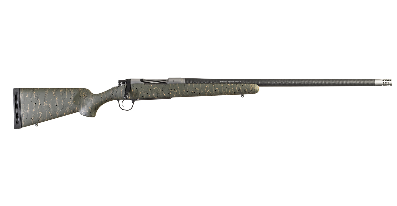 Ridgeline 300 Win Mag Bolt-Action Rifle with Green, Black and Tan Stock