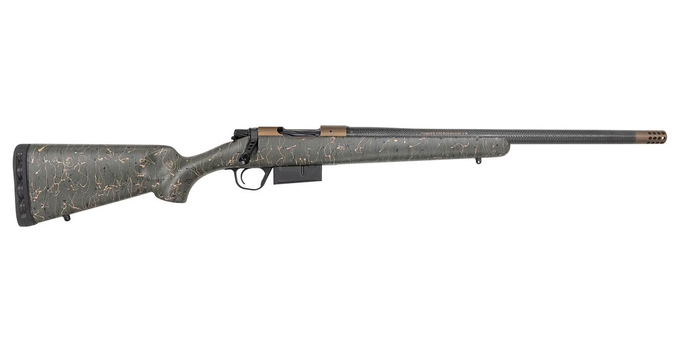 Ridgeline 450 Bushmaster Bolt-Action Rifle with Green/Black/Tan Stock