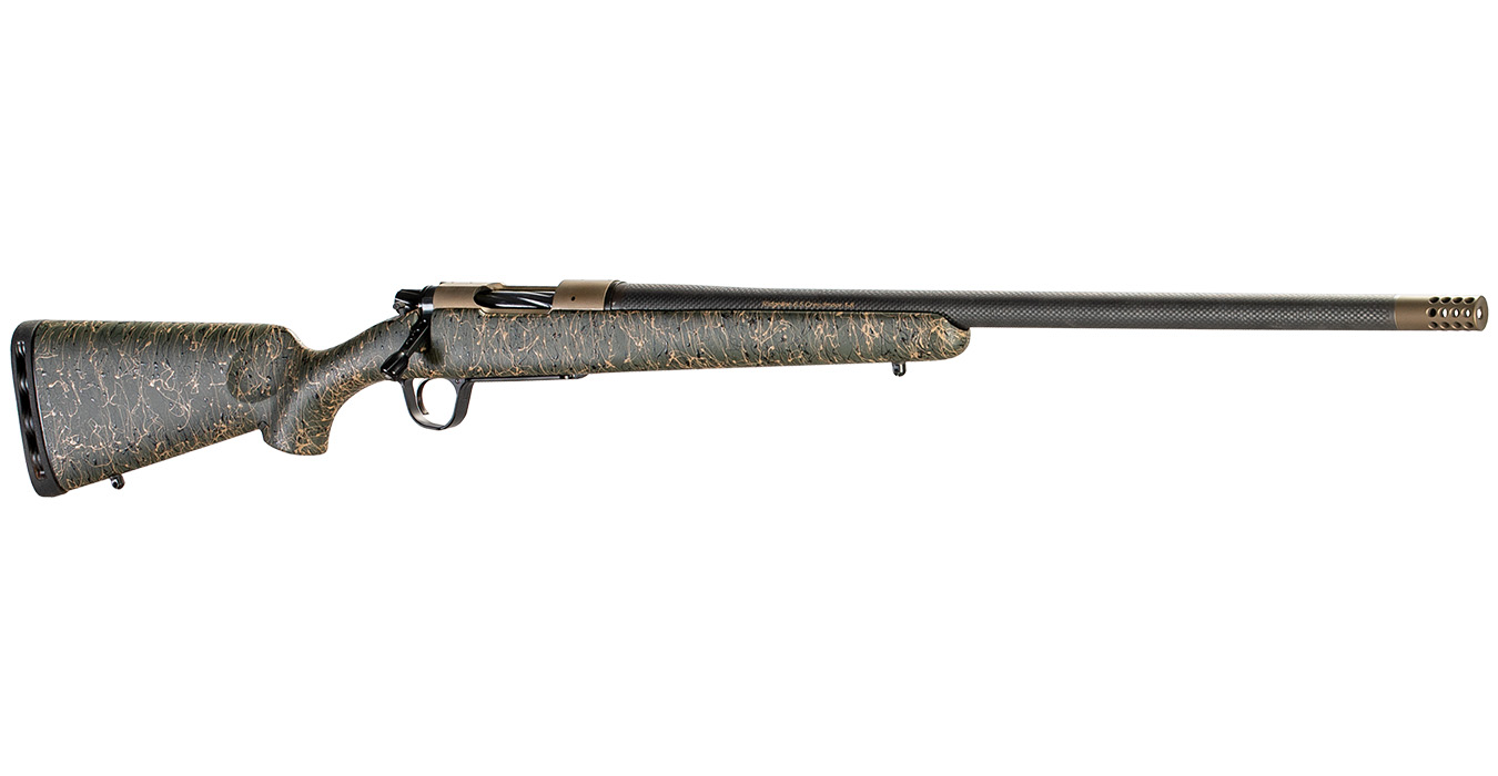 Ridgeline 6.5-284 Norma Bolt-Action Rifle with Bronze Receiver and Green/Black/Tan Stock