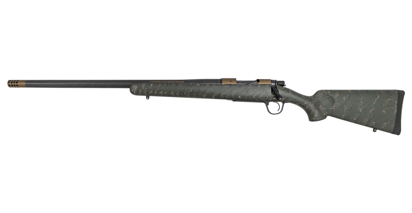Ridgeline 6.5 Creedmoor Bolt-Action Rifle Green Stock with Black and Tan Stock and Burnt Bronze Cera (Left Handed Model)