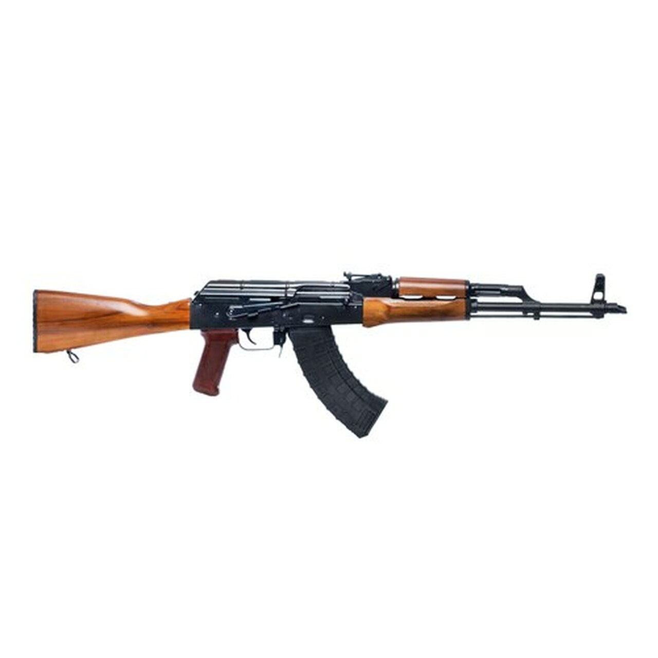 Riley Defense RAK47 AK 7.62X39, 16″ Barrel, Black, Teak Wood Stock, Adjustable Sights, 30rd