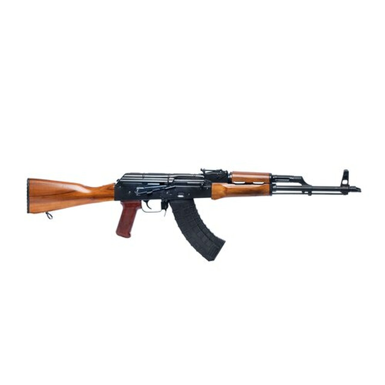 Riley Defense RAK47 AK 7.62X39, 16″ Barrel, Black, Teak Wood Stock, Adjustable Sights, 30rd