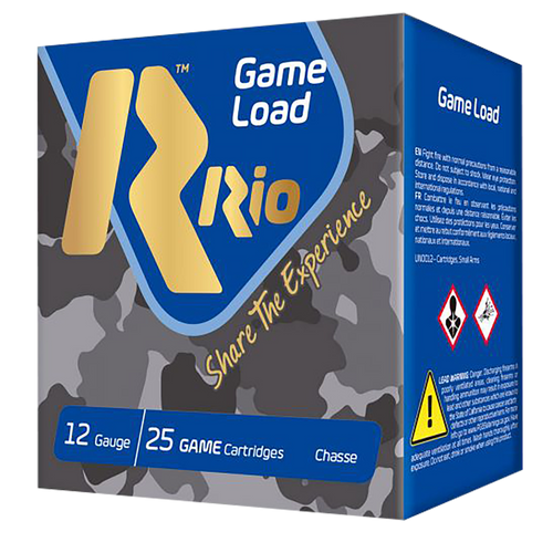 Rio Game Load 12 Ga, 2.75″, 1 1/8 oz, 6 Shot, 25rd Box