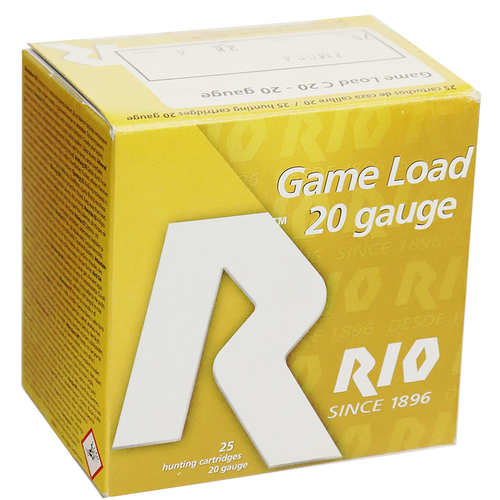 Rio Game Load 20 Ga, 3″, 1 1/4 oz, 6 Shot, 25rd Box