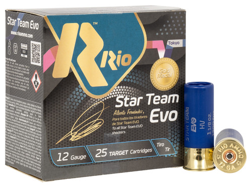 Rio Star Team EVO 12 Ga, 2.75″, 1 1/8 oz, 7.5 Shot, 25Bx/10Cs