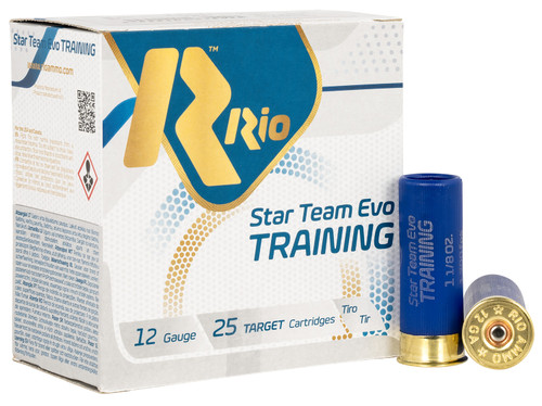 Rio Star Team EVO Target Load 12 Ga, 2.75″, 1 1/8 oz, 7.5 Shot, 25Bx/10Cs