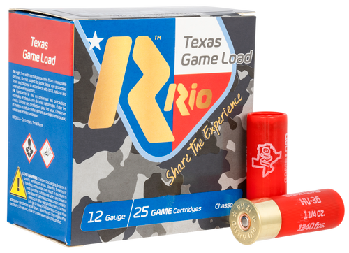 Rio Texas Game Load 12 Ga, 2.75″ 2 3/4 oz, 8 Shot, 25Bx/10Cs