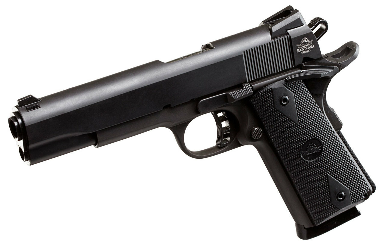 Rock Island Armory 1911-A1 Tactical 45 ACP 5″ Barrel Parkerized Finish 8 Rd Mag