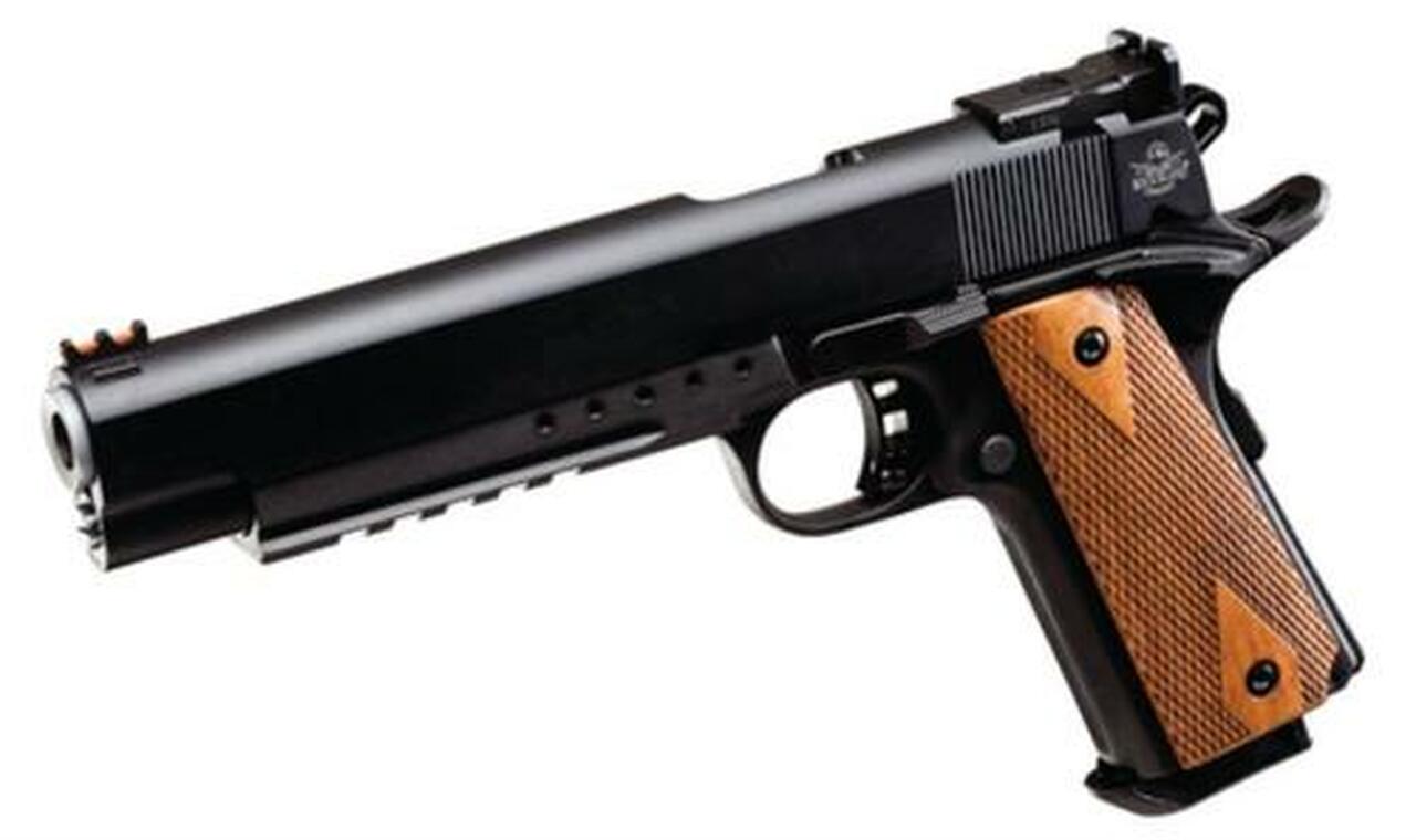 Rock Island Armory Pro Match Ultra 1911A1 10mm 6″ Barrel Parkerized Finish Fiber Optic Front Sight 8rd