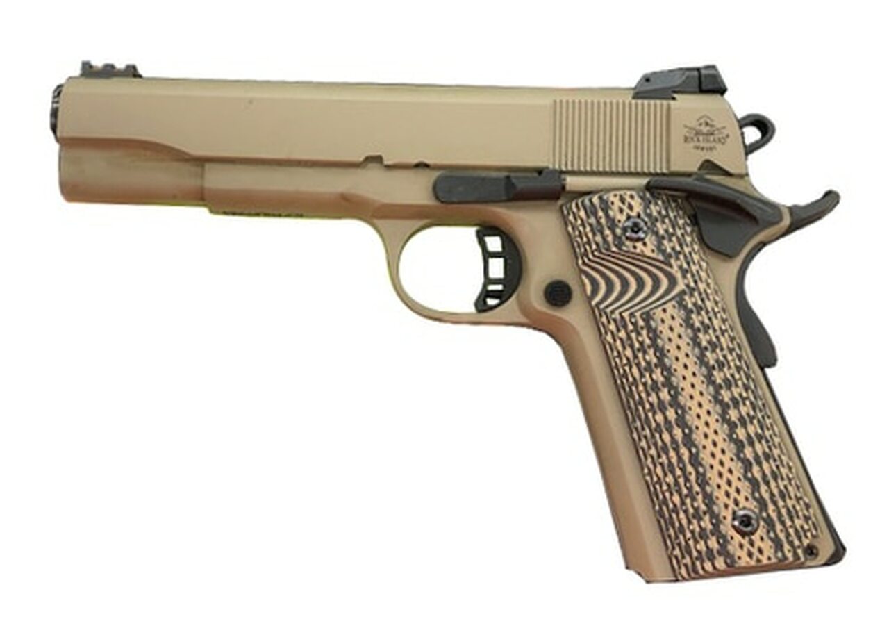 Rock Island Armory Ultra 10 1911 10mm, 5″ Barrel, Flat Dark Earth Cerakote, G10 Grips, 8rd Mag