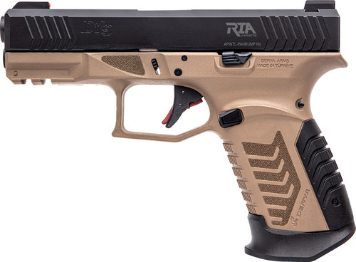 Rock Island DY9 9mm, 3.86″ Barrel, Black, Flat Dark Earth Frame, Black Slide, 10rd