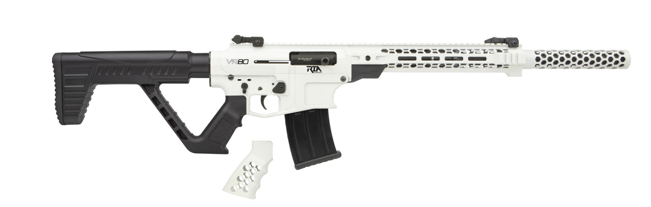 Rock Island VR80 12 Ga, 20″ Barrel, 3″, Flip-Up Sights, Stormtrooper White, 5rd