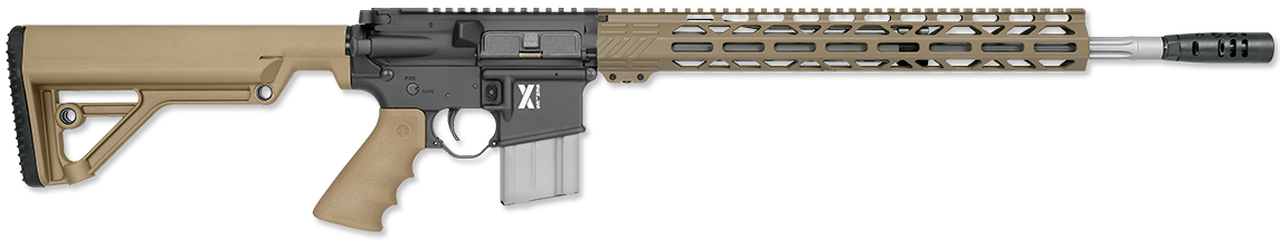 Rock River Arms LAR-15 X-1 Rifle, Tan .223/5.56 18″ Barrel Fixed Operator A2 Stock, Hunter Muzzle Brake, 18 Inch Stainless Fluted Barrel, Twist, Two-Stage Trigger