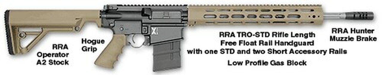 Rock River Arms LAR-8 X-1 Rifle, .308 Winchester, 18″ Fluted Barrel, Tan Furniture