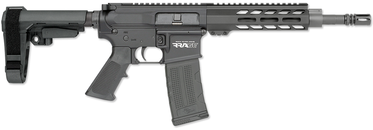 Rock River Arms RRAGE AR-15 Pistol 5.56/223 10.5″ Barrel W/SBA3 Brace, 30rd Mag
