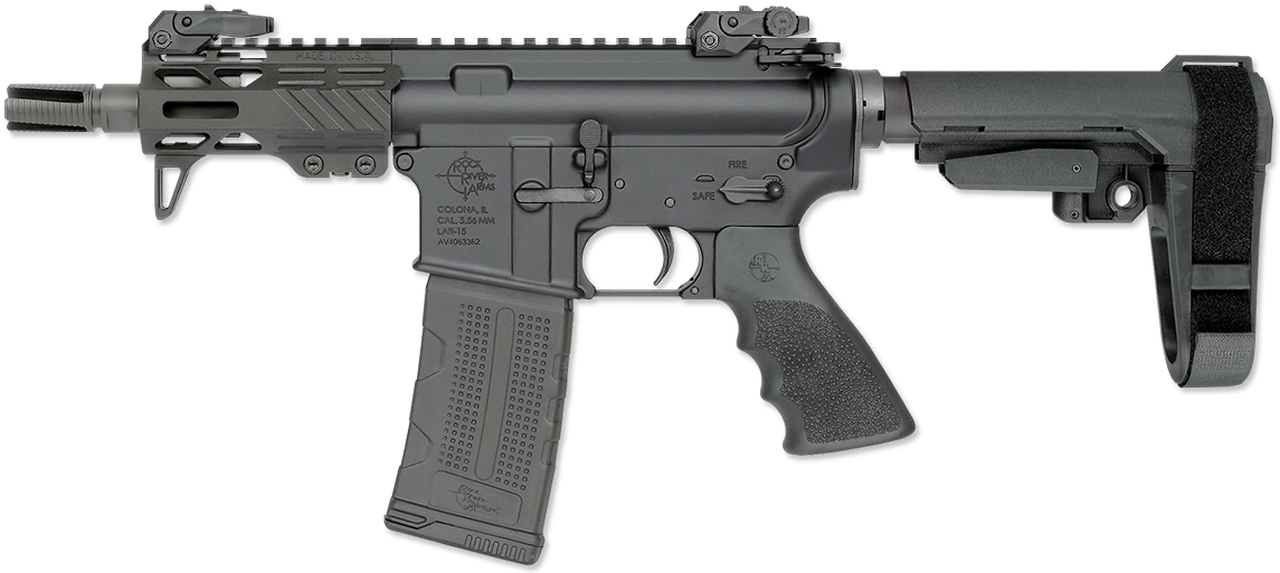 Rock River Arms RUKI-15 AR-15 Pistol 223/5.56 NATO 4.5″ Barrel, SBA3 Tactical Arm Brace, 30rd Magazine